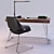 Modern Workstation Set: Maestrale Desk & Eva Chair 3D model small image 1