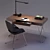 Modern Workstation Set: Maestrale Desk & Eva Chair 3D model small image 2