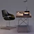 Modern Workstation Set: Maestrale Desk & Eva Chair 3D model small image 3