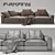 Elegant Flexform Sofa: Beauty in Every Detail 3D model small image 3