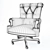 Thomasville Executive Office Chair 3D model small image 2