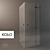 KOLO Next 80: Sleek Square Shower Cabin 3D model small image 1