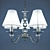 Modern Chrome Chandelier 9330-5P 3D model small image 1