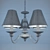 Modern Chrome Chandelier 9330-5P 3D model small image 2