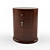 Round Bedside Table: Modern Design, Easy Assembly 3D model small image 1