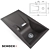 Schock Waterfall 45D: Sleek Cristadur Sink 3D model small image 1