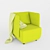Modern Low Back Opera Chair 3D model small image 2