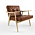 Vintage Wegner Teak Easy Chair 3D model small image 1