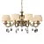 Vintage Bronze Chandelier with Crystal Accents 3D model small image 1