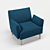 Elegant Copla Armchair 3D model small image 1