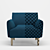 Elegant Copla Armchair 3D model small image 2