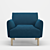 Elegant Copla Armchair 3D model small image 3