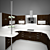 Modern Minimalistic Kitchen with Breakfast Bar 3D model small image 1