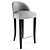 Elegant Gabrielle Barstool: Timeless Style 3D model small image 1