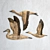 Migration Songbirds Wood Wall Set 3D model small image 1