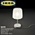Modern White Table Lamp - VARV by IKEA 3D model small image 1