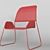 Sleek Steel Seating 3D model small image 1