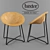 Baxter Askia Chair: Elegant Metal & Leather Seating 3D model small image 1