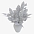 Ethereal White Lilac Bouquet 3D model small image 2