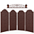 Elegant Wrought Iron Gate with Ornate Top and Lantern 3D model small image 1