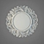 Elegant Palm Carved Mirror 3D model small image 2