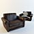 Baxter Mickey Plush Armchair 3D model small image 1