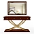 Modern White Dressing Table with 3 Drawers 3D model small image 1