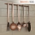 Mauviel Copper Kitchen Set Rails 3D model small image 1