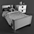 IKEA Children's Bed Set with Nightstand and Lamps 3D model small image 2