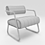Elegant Bonaparte Chair by Eileen Gray 3D model small image 3