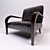 Elegant Artdeco Armchair: Smania Flora 3D model small image 1