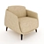 Modern Ergonomic Armchair 3D model small image 1