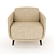 Modern Ergonomic Armchair 3D model small image 2