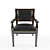 Elegant Rue Royale Desk Chair 3D model small image 1