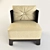 Elegant Meridiani Keaton Armchair 3D model small image 2