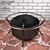 Yuma Copper Ring Firepit: Stylish Outdoor Grill 3D model small image 1