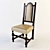 Tudor Oak Chair: Traditional Elegance 3D model small image 1