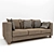 Elegant Velvet Sofa 3D model small image 1