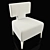 Elegant Upholstered Chair 3D model small image 1