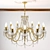 Elegant Crystal Chandelier with Brass Finish 3D model small image 1