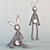 Title: Double the Fun with Rabbit Toys 3D model small image 1