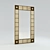 Oriental Texture Glass Mirror 3D model small image 1