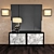 Elegant Dresser with Mirror & Lamps 3D model small image 1