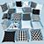 Chic Monochrome Pillow Set 3D model small image 1