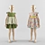 Kids' Mannequin Dress Duo 3D model small image 1