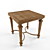 Vintage Wooden Table for Restaurants 3D model small image 1