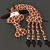 Giraffe Playmate Toy 3D model small image 1