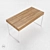 Modern Steel and Oak Writing Desk 3D model small image 1