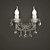 Elegant Crystal Wall Sconce 3D model small image 2