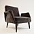 French Mid Century Club Chairs 3D model small image 1